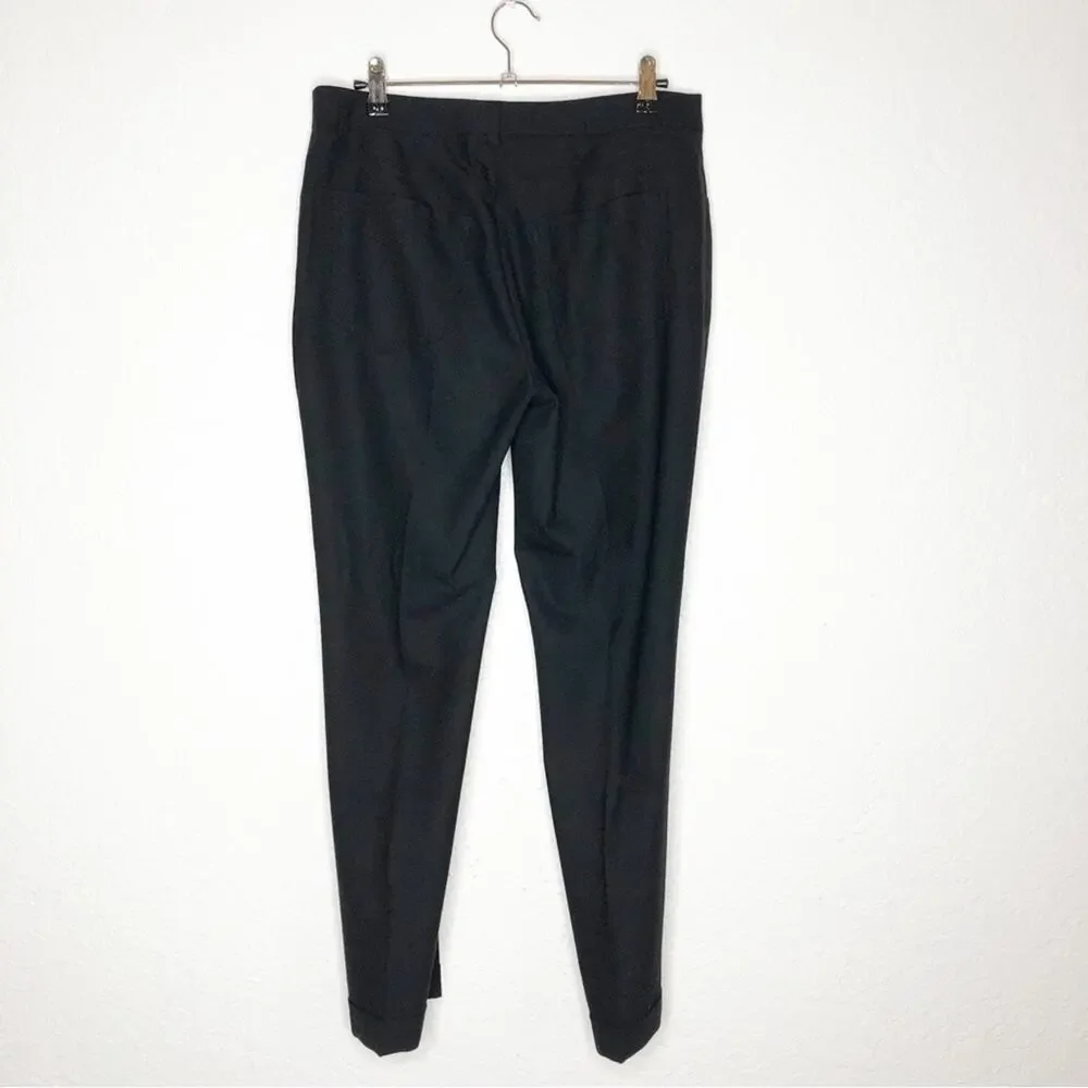 Akris Punto black wool blend trouser pants size US 8